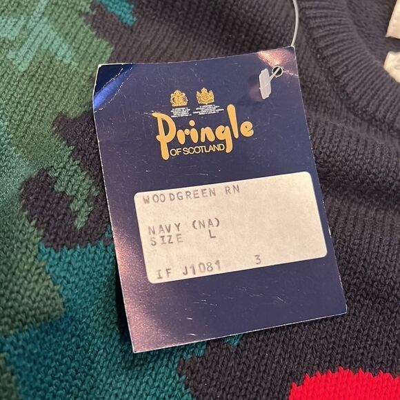 Vintage Pringle of Scotland Golf Sweater Cotton Graphic Golfer Hong Kong size L - Picture 4 of 9